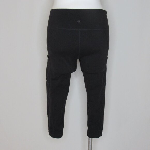 Prana Black Stash Pocket Crop Leggings 20" Women's M Medium - Picture 4 of 10